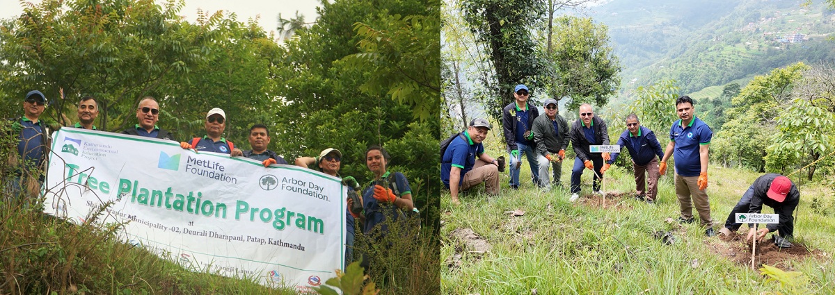 MetLife Nepal and MetLife Foundation Organize Tree Plantation Drive in Patap Village