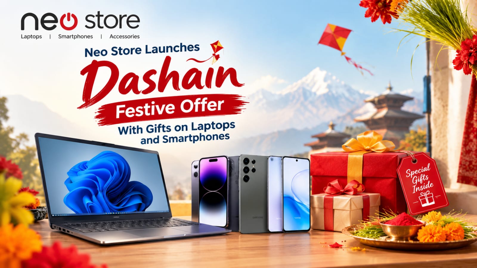 Neo Store Launches Dashain Festive Offer With Gifts on Laptops and Smartphones